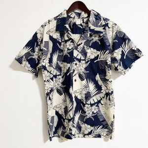 Palmwave Cotton Hawaiian Floral Button Up
